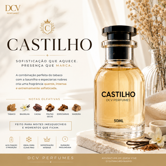 Perfume Castilho Masculino – Eau de Parfum Ambarado Oriental 50ml
