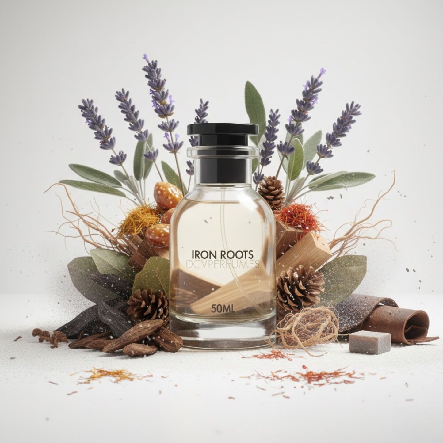 Perfume Iron Roots Masculino – Eau de Parfum Amadeirado Aromático Especiado 50ml